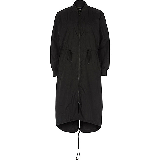 river island belt coat,jacques-vertuk Stores Black longline anorak jacket women 699176