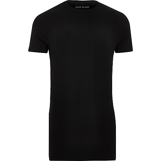 jacques-vertuk Black longline muscle fit T-shirt 299542 men T-Shirts / Vests T-shirts