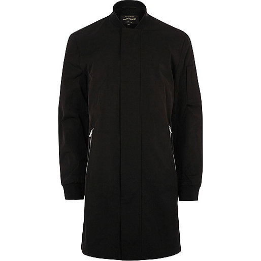 jacques-vertuk Black longline zip up jacket 298066 men Coats / Jackets Jackets