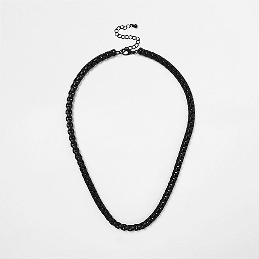 jacques-vertuk Black matte chain necklace 297905 men Jewellery Neck Chains