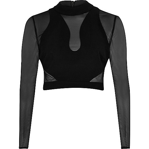 river island khaki boots,jacques-vertuk Outlet Black mesh turtle neck crop top women 699728