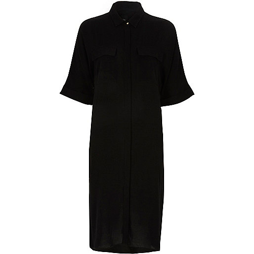 jacques-vertuk Black midi shirt dress 703587 women Dresses Shirt Dresses