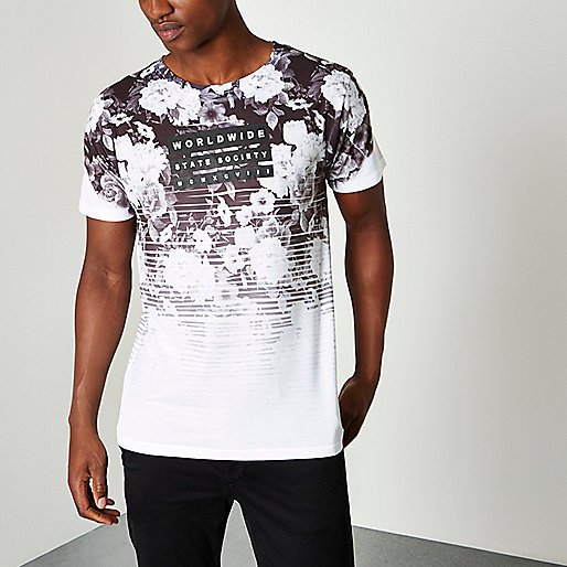 river island jeans men s,jacques-vertuk New Look Black mono floral fade 'worldwide' T-shirt Print T-Shirts T-Shirts / Tanks men