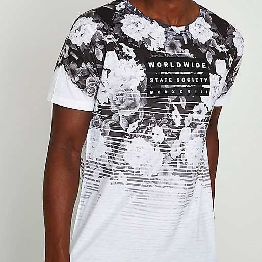 river island jeans men s,jacques-vertuk New Look Black mono floral fade 'worldwide' T-shirt Print T-Shirts T-Shirts / Tanks men