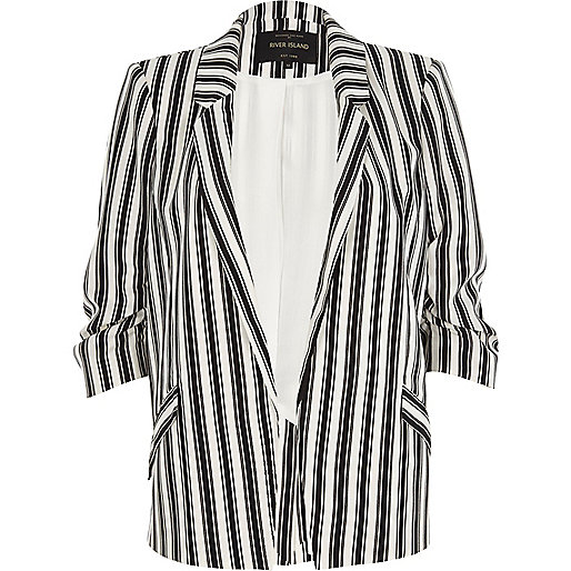 river island spliced floral mini dress in bright pink,jacques-vertuk Online Black mono stripe ruched sleeve blazer women 705209