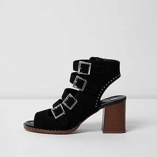 river island shoes heels,jacques-vertuk Sale Black multi buckle block heel sandals women 703078