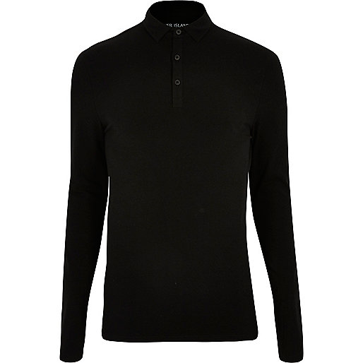 river island black heeled boots,Find jacques-vertuk Black muscle fit long sleeve polo top Polo Shirts Sale men