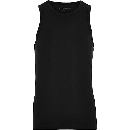 jacques-vertuk Black muscle fit tank 299990 men T-Shirts / Vests Vests