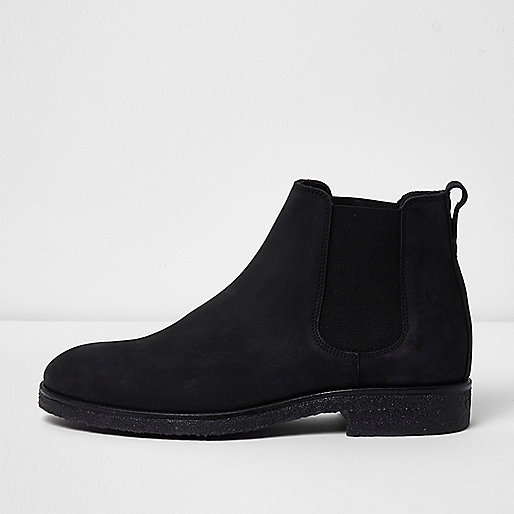 river island black friday handbags,jacques-vertuk UK Sale Black nubuck leather chelsea boots men 300970