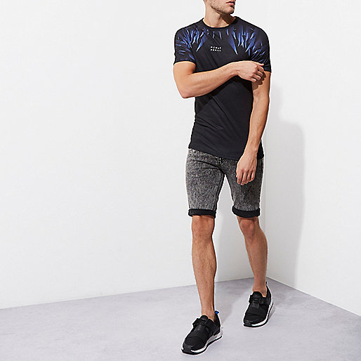 river island denim skirt,jacques-vertuk D Black numerals print muscle fit T-shirt T-shirts T-Shirts / Tanks men