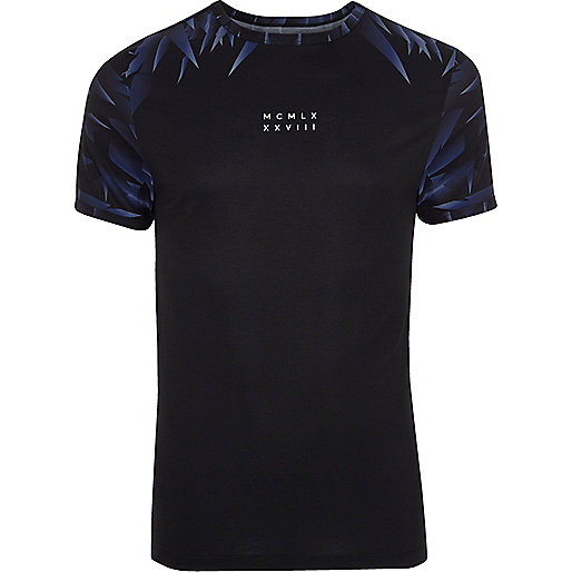 river island nl sale,jacques-vertuk South Africa Black numerals print muscle fit T-shirt men 303983