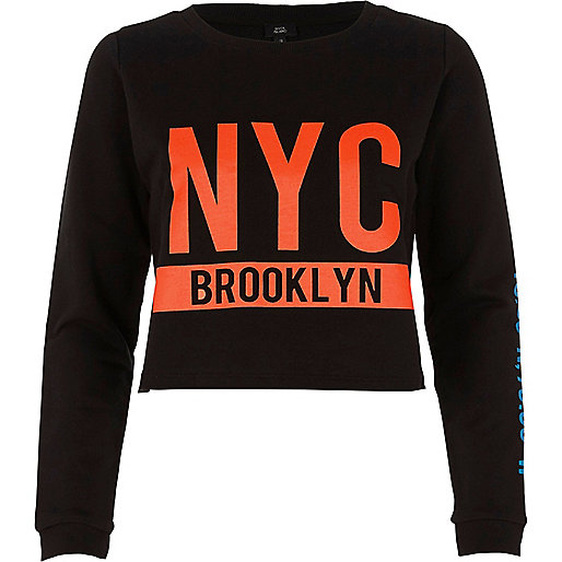 river island gift voucher,jacques-vertuk Stores Black ‘NYC Brooklyn’ crew neck sweatshirt women 708488