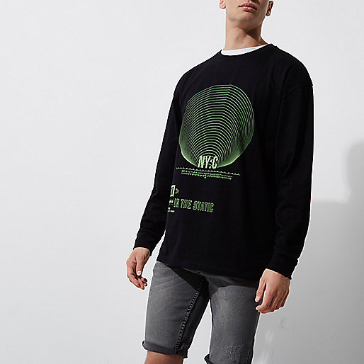 river island khaki sandals,jacques-vertuk Shop Black  NYC  green print slouch fit sweatshirt men 301784