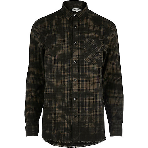 river island boots lace up,jacques-vertuk Sale Black oil wash casual check shirt men 297044