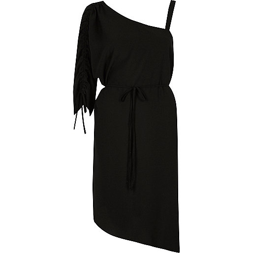 jacques-vertuk Black one shoulder swing dress 702581 women Dresses