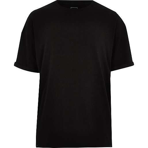 river island sale 2023,jacques-vertuk London Black oversized fit crew neck T-shirt men 301998