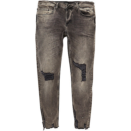 orange bag river island,jacques-vertuk Shop Black paint splattered Sid skinny jeans men 296857