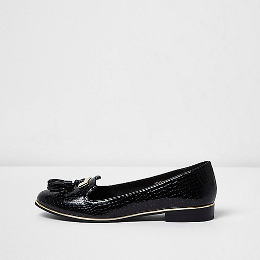 river island long coat,jacques-vertuk Online Black patent embossed loafers women 696933