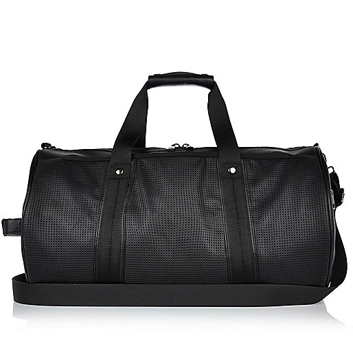 jacques-vertuk Black perforated holdall bag 296638 men Bags Holdalls