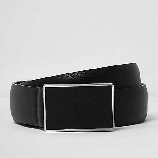 jacques-vertuk Black plate front belt 301806 men Accessories Belts