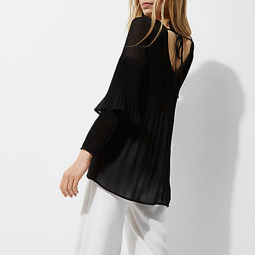 river island black puff sleeve dress,jacques-vertuk New Store Openings Black plisse frill sleeve blouse Blouses Tops women