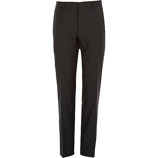 river island body bag,A jacques-vertuk Black polka dot wool slim tux pants Suits Sale men