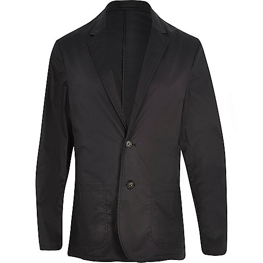 jacques-vertuk Black poplin slim blazer 290141 men Blazers