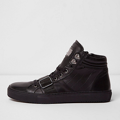 old stock river island purses,jacques-vertuk Ireland Black Premium leather strap hi top sneakers Shoes / Boots Sale men