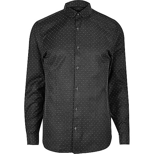 river island black feather bag,jacques-vertuk Christmas Sale 2016 Black print smart slim fit shirt Gifts Sale men