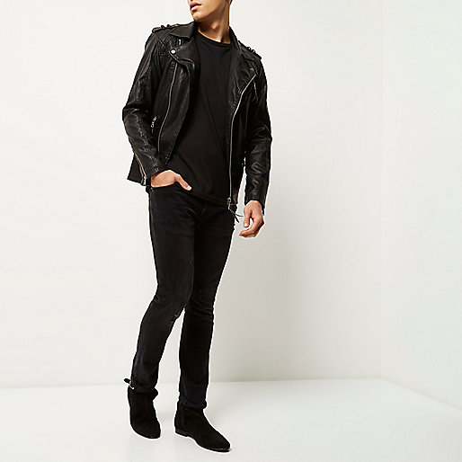 river island ireland coats,River jacques-vertuk Black quilted biker jacket Coats / Jackets Sale men