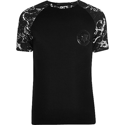 river island laptop bag,jacques-vertuk Desktop View Black raglan sleeve muscle fit T-shirt T-shirts T-Shirts / Tanks men