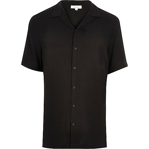 jacques-vertuk Black revere collar short sleeve shirt 296280 men Shirts