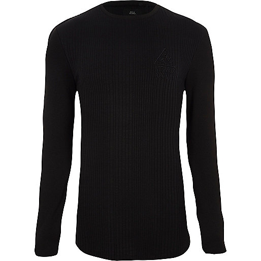 river island coated jeans,jacques-vertuk Deutschland Bestellen Black rib muscle fit long sleeve T-shirt Long Sleeve T-Shirts T-Shirts / Tanks men