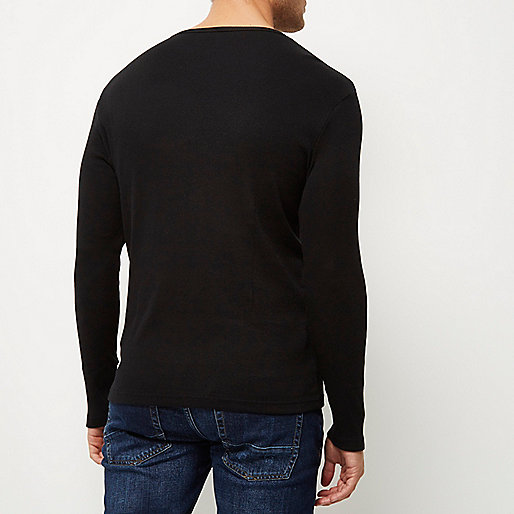 river island bag gold,jacques-vertuk Online Black ribbed slim fit long sleeve T-shirt men 296261