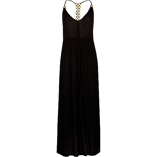 river island platform espadrilles,jacques-vertuk Ireland Sale Black ring back cami maxi beach dress Caftans / Cover-Ups Swimwear / Beachwear women