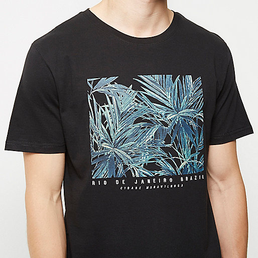 river island tiger dress,jacques-vertuk Outlet Black Rio Brazil print longline T-shirt men 296378