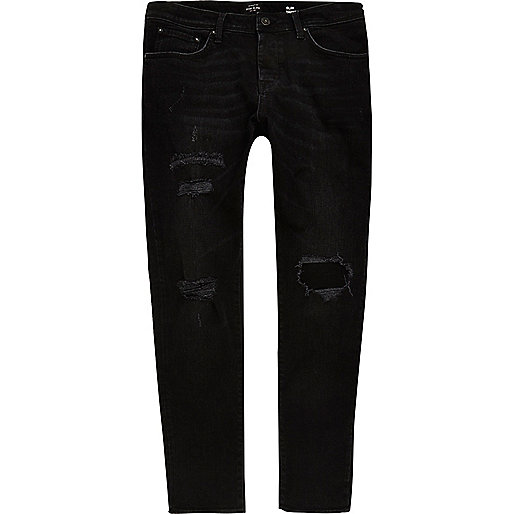 river island black boots sale,jacques-vertuk Jean Sale Black ripped Jimmy slim tapered jeans Jeans Sale men