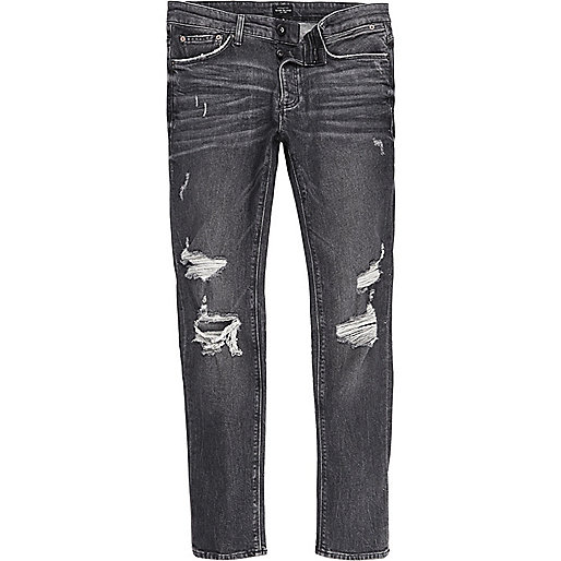 jacques-vertuk Black ripped Sid skinny jeans 300786 men Jeans Skinny Jeans