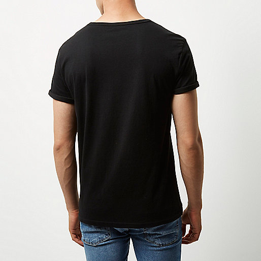 river island leather ankle boots,jacques-vertuk Sale Black roll short sleeve T-shirt men 288114