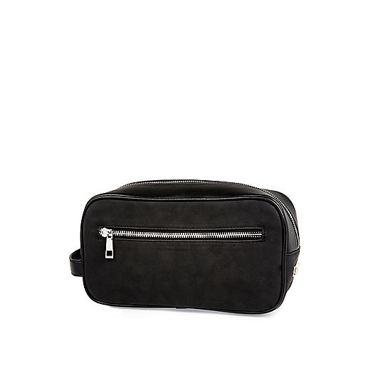 jacques-vertuk Black rubberised zip up wash bag 289375 men Novelty and Gadgets