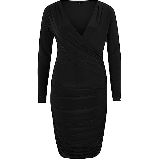 river island green plisse dress,jacques-vertuk Stores Black ruched long sleeve bodycon dress women 699890