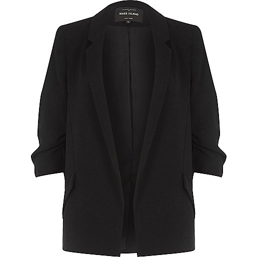 green smock dress river island,jacques-vertuk Petite Clothing Black ruched sleeve blazer Blazers Coats / Jackets women