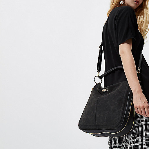 river island dr martens,jacques-vertuk Ireland Black scoop oversized underarm bucket bag women 705524