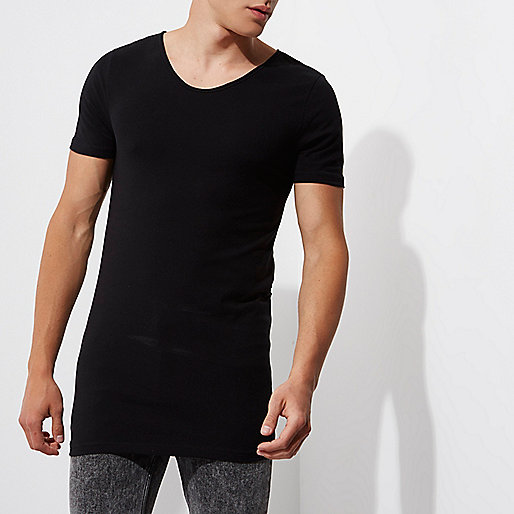 river island luggage,jacques-vertuk Ladies Black scoop V neck muscle fit T-shirt T-Shirts / Tanks Sale men