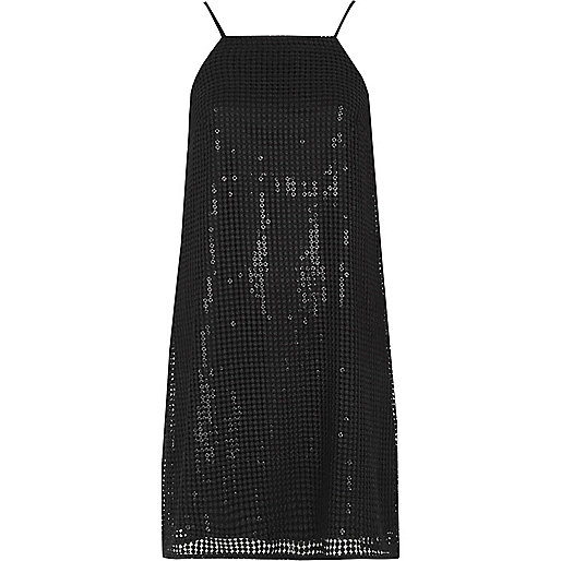 jacques-vertuk Black sequin cami mini slip dress 701612 women Dresses