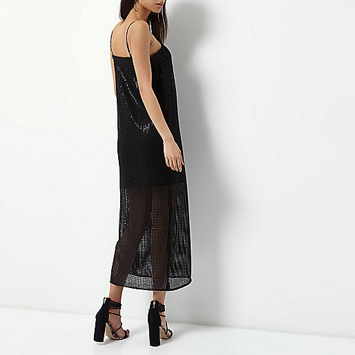 river island jeans flare,jacques-vertuk Stores Black sequin maxi cami slip dress women 701573