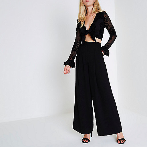 black river island shoulder bag,jacques-vertuk Uk Clothing Black sheer flocking tie knot front crop top Crop Tops / Bralets Tops women