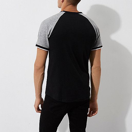 river island black trousers,jacques-vertuk Old Stock Black short sleeve 'worldwide' raglan T-shirt T-shirts T-Shirts / Tanks men