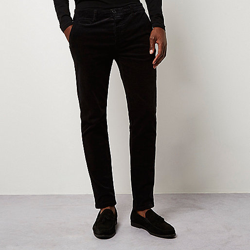 jacques-vertuk Black skinny corduroy chino pants 299577 men Work