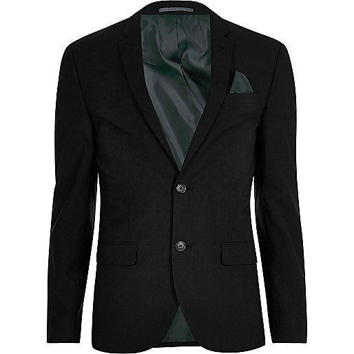 jacques-vertuk Black skinny fit suit jacket 298319 men Suits Suit Jackets